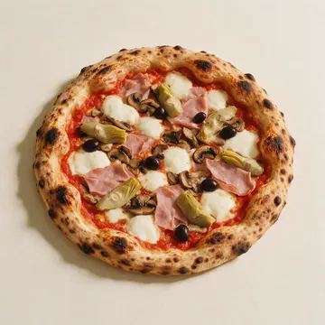 jambon, artichaut, champignon, olive
